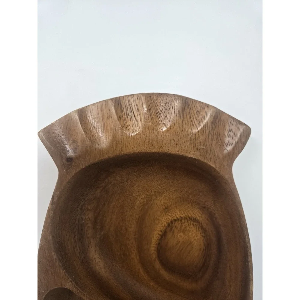 Vintage Wood Monkey Pod - Divided‎ Wooden Bowl - 14.5